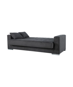 DIVANO LETTO "PADOVA" 3 POSTI TESSUTO GRIGIO, 230X93X97 CM